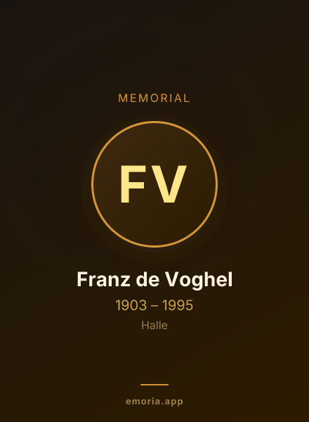 Memorial portrait of Franz de Voghel