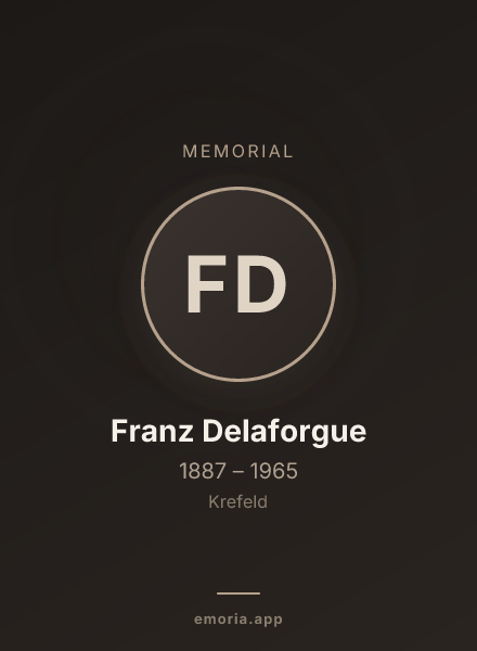 Memorial portrait of Franz Delaforgue