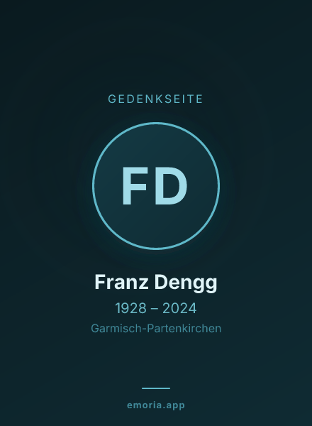 Gedenkportrait von Franz Dengg