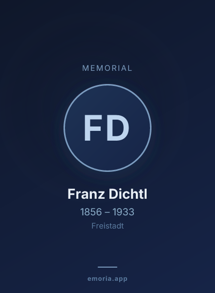 Memorial portrait of Franz Dichtl