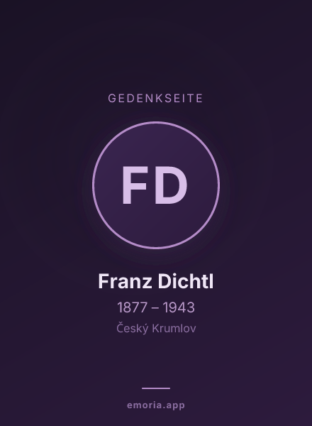 Gedenkportrait von Franz Dichtl