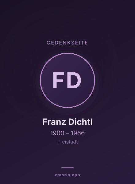 Gedenkportrait von Franz Dichtl