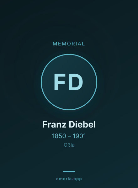 Memorial portrait of Franz Diebel
