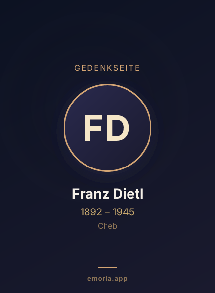 Gedenkportrait von Franz Dietl