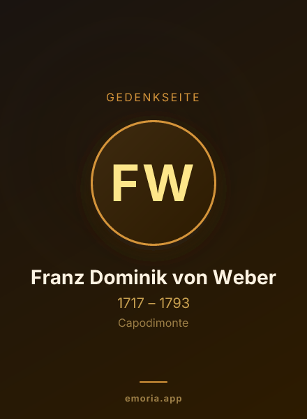 Gedenkportrait von Franz Dominik von Weber