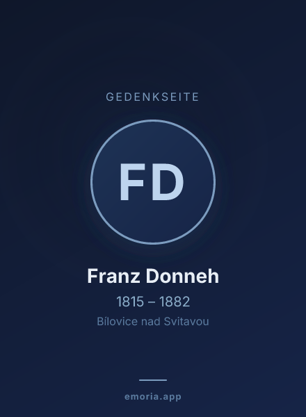 Gedenkportrait von Franz Donneh
