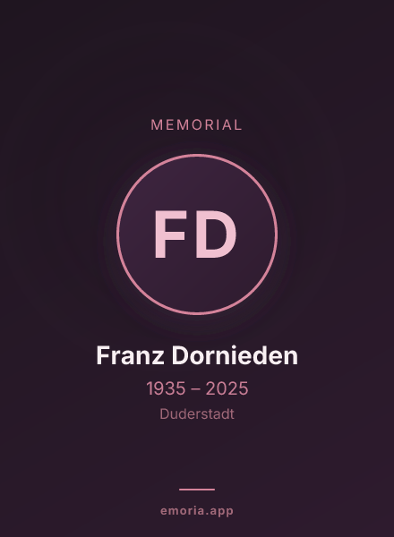 Memorial portrait of Franz Dornieden