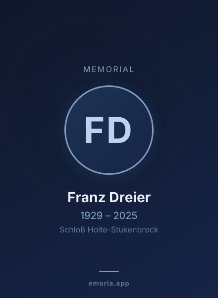 Memorial portrait of Franz Dreier