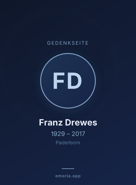 Gedenkportrait von Franz Drewes