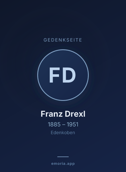 Gedenkportrait von Franz Drexl