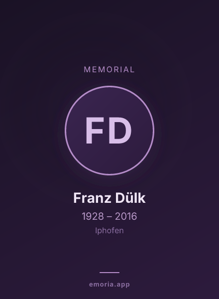 Memorial portrait of Franz Dülk