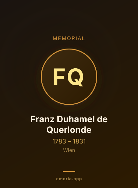 Memorial portrait of Franz Duhamel de Querlonde