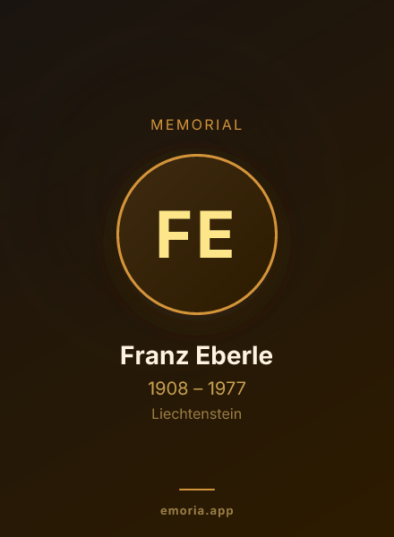 Memorial portrait of Franz Eberle