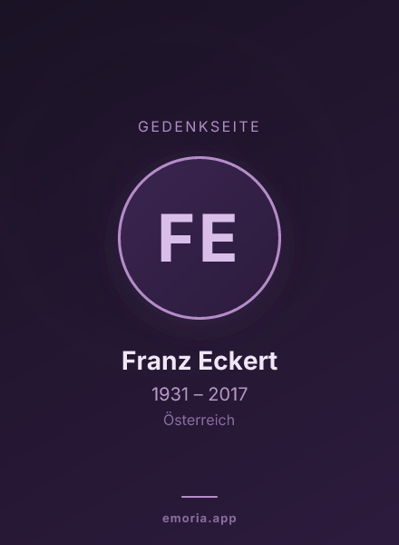 Gedenkportrait von Franz Eckert