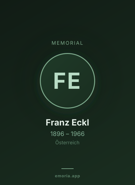 Memorial portrait of Franz Eckl