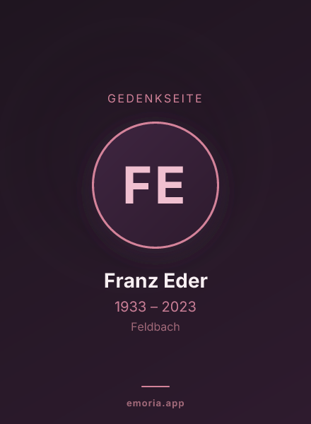 Gedenkportrait von Franz Eder