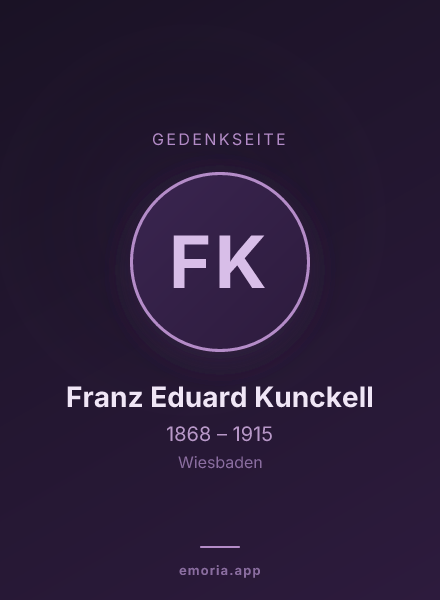 Gedenkportrait von Franz Eduard Kunckell