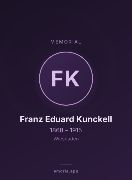 Memorial portrait of Franz Eduard Kunckell