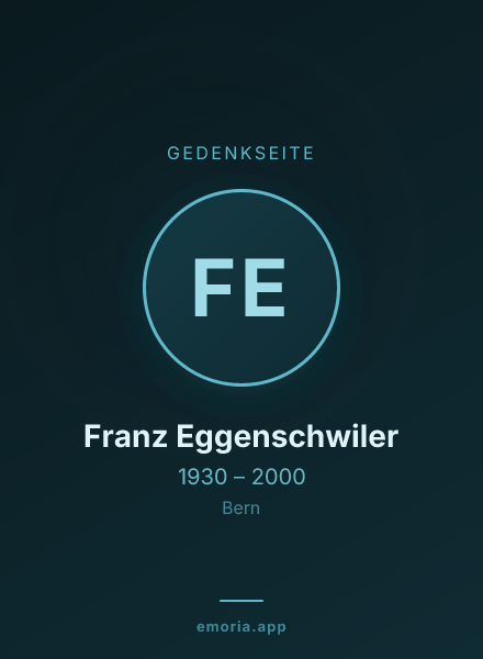 Gedenkportrait von Franz Eggenschwiler