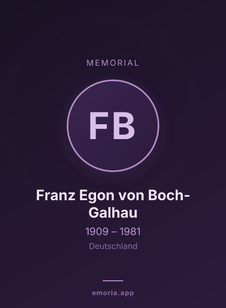 Memorial portrait of Franz Egon von Boch-Galhau
