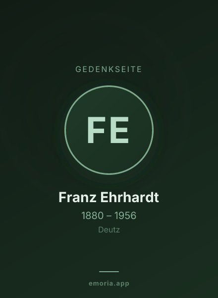 Gedenkportrait von Franz Ehrhardt
