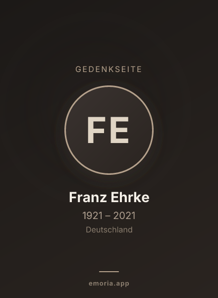 Gedenkportrait von Franz Ehrke