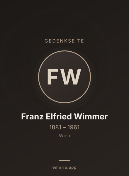 Gedenkportrait von Franz Elfried Wimmer