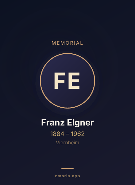 Memorial portrait of Franz Elgner