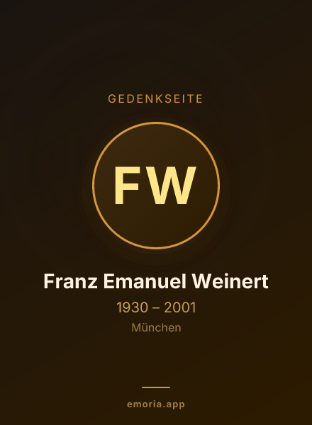 Gedenkportrait von Franz Emanuel Weinert