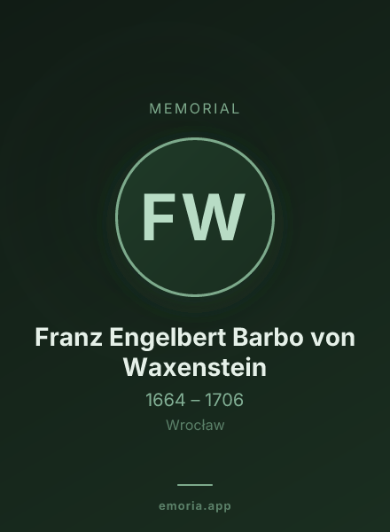 Memorial portrait of Franz Engelbert Barbo von Waxenstein
