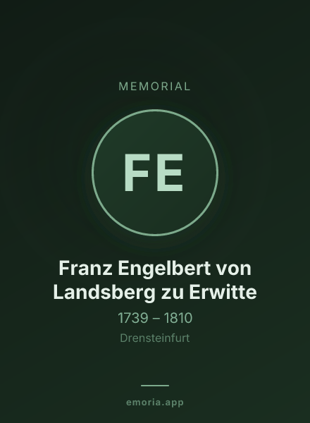 Memorial portrait of Franz Engelbert von Landsberg zu Erwitte