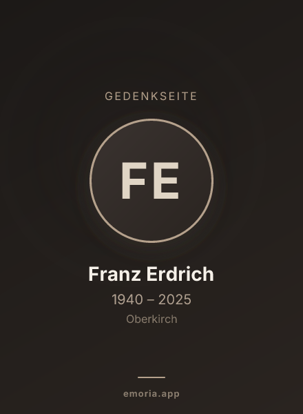 Gedenkportrait von Franz Erdrich