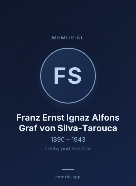 Memorial portrait of Franz Ernst Ignaz Alfons Graf von Silva-Tarouca