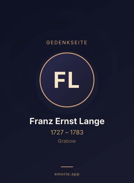 Gedenkportrait von Franz Ernst Lange