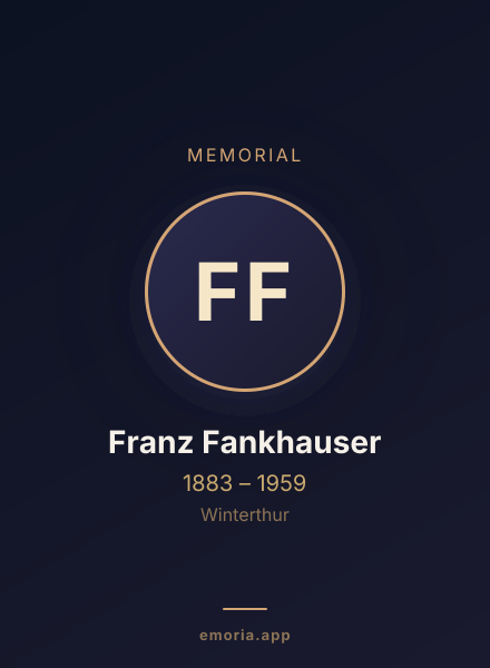 Memorial portrait of Franz Fankhauser
