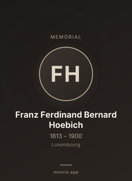 Memorial portrait of Franz Ferdinand Bernard Hoebich