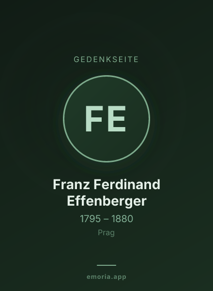 Gedenkportrait von Franz Ferdinand Effenberger