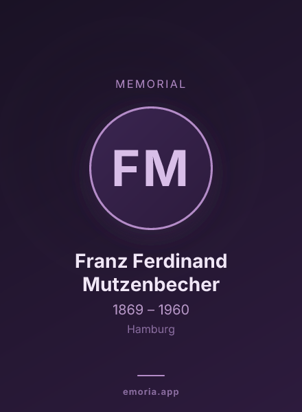 Memorial portrait of Franz Ferdinand Mutzenbecher