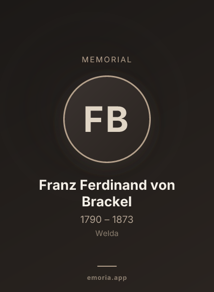Memorial portrait of Franz Ferdinand von Brackel