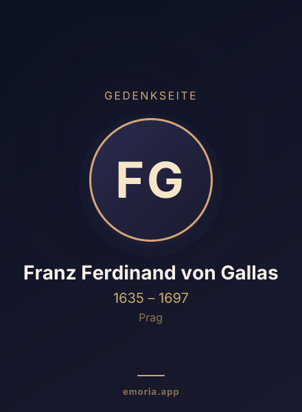 Gedenkportrait von Franz Ferdinand von Gallas
