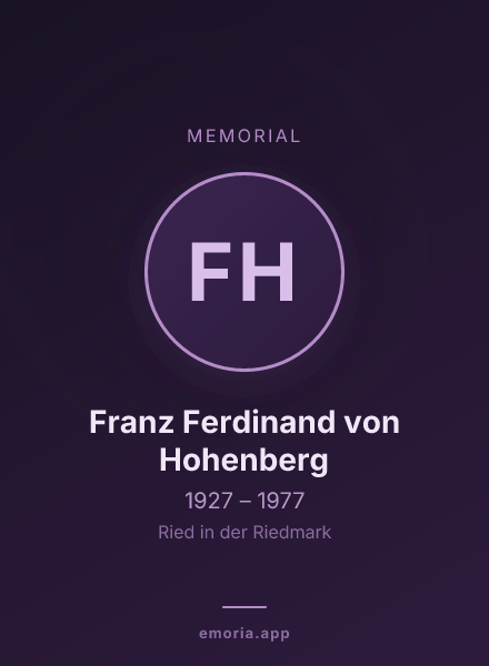 Memorial portrait of Franz Ferdinand von Hohenberg
