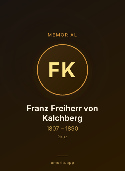 Memorial portrait of Franz Freiherr von Kalchberg