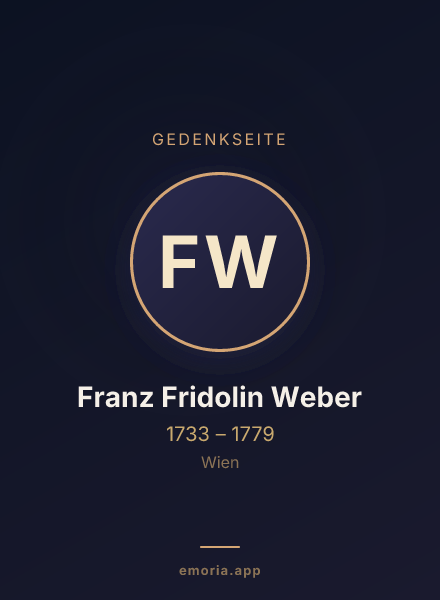Gedenkportrait von Franz Fridolin Weber