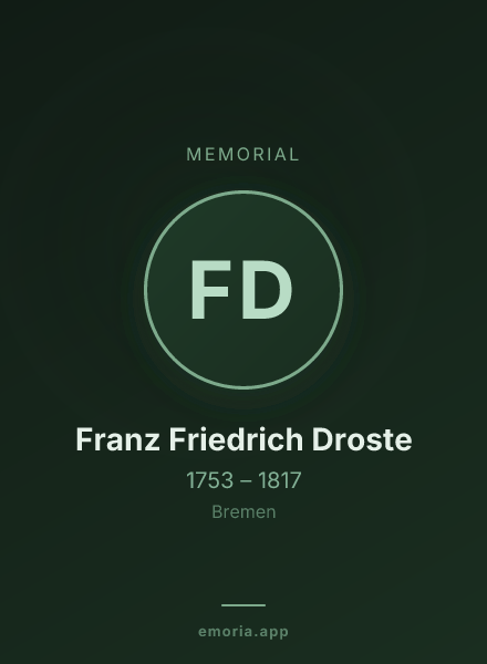 Memorial portrait of Franz Friedrich Droste