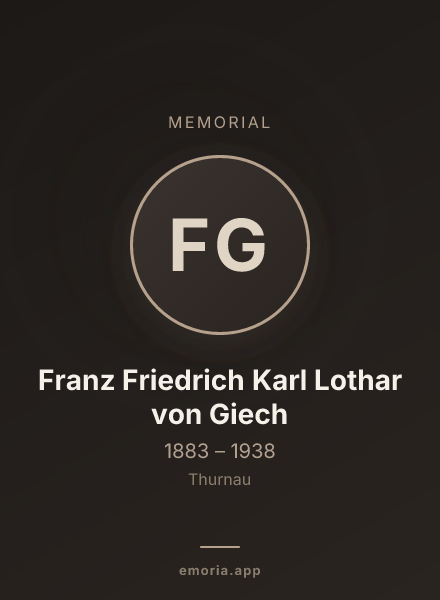 Memorial portrait of Franz Friedrich Karl Lothar von Giech