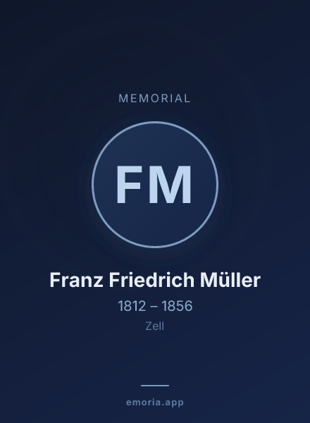 Memorial portrait of Franz Friedrich Müller