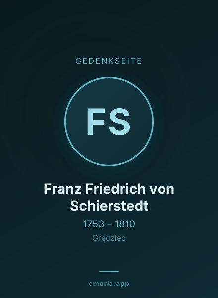 Gedenkportrait von Franz Friedrich von Schierstedt