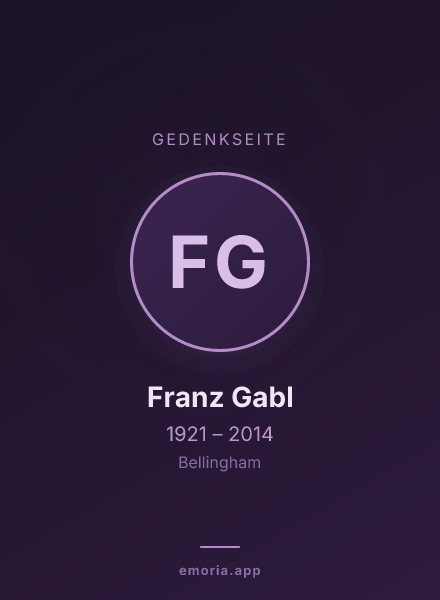 Gedenkportrait von Franz Gabl