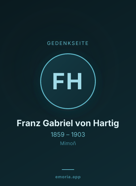 Gedenkportrait von Franz Gabriel von Hartig