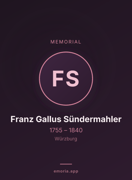 Memorial portrait of Franz Gallus Sündermahler